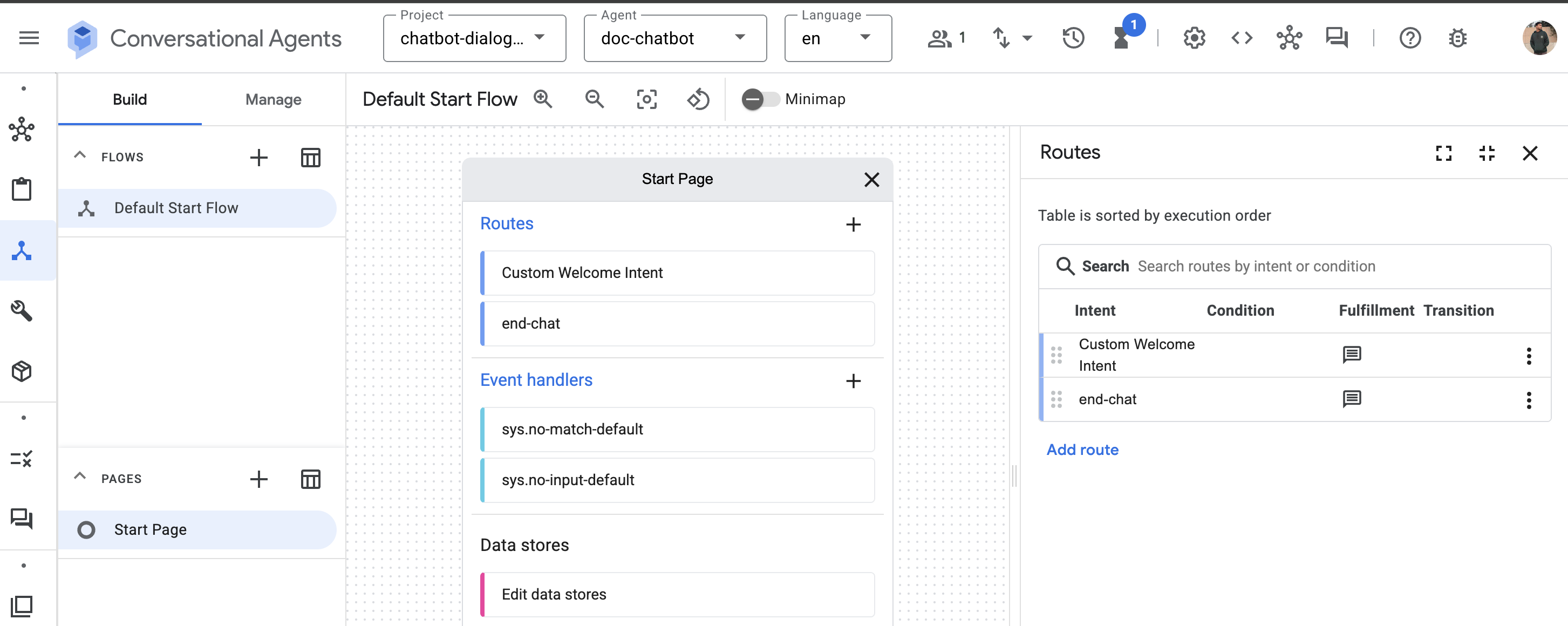 Custom Intents Configuration